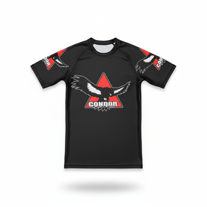 Diseños personalizados de sublimación Rash Guard para BJJ MMA Jiu Jitsu-Spandex/poliéster/Nylon 240g tela barata de alta calidad al por mayor - Product Image 1