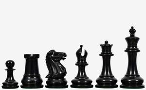 Piezas de Ajedrez Staunton de 1849 Reproducidas en Primera Calidad, Madera Pesada de Ébano y Boj con Sello en el Lado del Rey, Rey de 3.75 Pulgadas a Precio Económico - Product Image 5