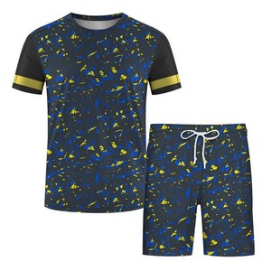 Conjuntos de camisetas y pantalones cortos de talla grande para hombre con estampado de sublimación personalizado, conjuntos de verano de estilo callejero de algodón transpirable de secado rápido - Product Image 6