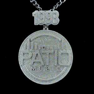 Hip Hop Lettre Pendentif Or Blanc VVS Moissanite Taille Ronde Diamant Bijoux Pendentif Hommes Argent Sterling 925 - Product Image 2