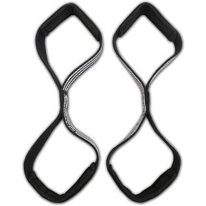 Venta al por mayor 8 correas de levantamiento de pesas de algodón de la mejor calidad. Figura 8 correas para gimnasio correas de doble bucle - Product Image 4