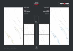 Dalles en porcelaine 600x1200, finition brillante et mate, motifs marbre modernes pour la décoration intérieure des murs et des sols - Product Image 2