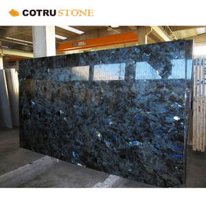 Brasil natural moderno lujo pulido granito azul mármol azul oscuro losa de granito labradorita azul mesa de comedor - Product Image 2