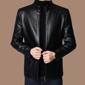 Vestes personnalisées 2025 pour hommes Blouson aviateur en cuir de haute qualité épaissi d'hiver en cuir vestes en cuir décontractées à la mode pour hommes - Product Image 1