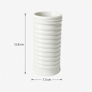 Jarrón <span class=keywords><strong>de</strong></span> <span class=keywords><strong>Vidrio</strong></span> Acanalado Blanco, Jarrón Cilíndrico para Flores, Centro <span class=keywords><strong>de</strong></span> Mesa para Bodas, Decoración del Hogar, Color Personalizado, Embalaje para Regalo - Product Image 2