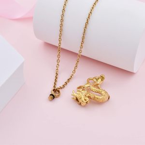 Collares de urna de dragón dorado para cenizas, joyería de recuerdo, colgante de urna de cremación de acero inoxidable para hombres y mujeres, tamaño personalizado - Product Image 4