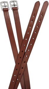 Estribos de cuero para caballo, estribos de color marrón, sencillos y sencillos - Product Image 2