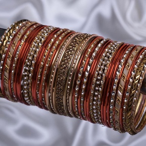 Ensemble de bracelets de mariée sur mesure de haute qualité 100% pour les mariages, prix bas, ensemble de chura de mariée à faible MOQ - Product Image 4