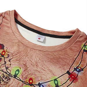 Premium Men's Summer Cotton T-<b>Shirt</b> Casual Heavy Weight Woven Fabric <b>Christmas</b> Design Plain Color Oversized Large Size - Product Image 3