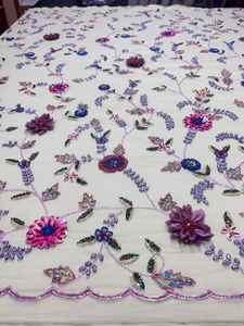 Hand beaded embroieredy <b>fabric</b> - Product Image 1