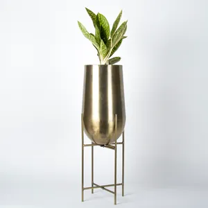 ที่ปลูกต้นไม้โลหะสำหรับตกแต่งสวนงานศิลป์ทำจากโลหะเคลือบเงามันวาวสำหรับตกแต่งบ้าน - Product Image 2