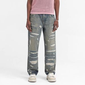 Jeans R3D Double Destroyer Baggy para Hombre, Azul Neutro, Corte Relajado, Estilo Desgastado, Algodón Resistente, Tallas 28 a 38 - Product Image 6