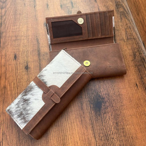 สไตล์ผมบนซ่อนขนหนังกระเป๋าสตางค์ผู้หญิงวัวพิมพ์หนังคลัทช์ผู้หญิงกระเป๋าสตางค์จริงวัวผิวพิมพ์ของขวัญสําหรับเธอ - Product Image 5