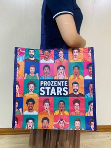 Bolso de hombro mediano reutilizable ecológico con diseño de logotipo personalizado de alta calidad, bolso de compras laminado Eco Rpet no tejido ECOBAG - Product Image 5