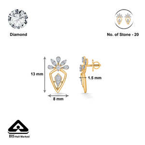Pendientes de Corona de Cristal con Oro y Diamantes - Product Image 5
