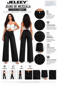 Jeans Neri Comodi a Gamba Dritta Vestibilità Regolare Design Casual Elegante e Versatile per Ogni Occasione - Product Image 1