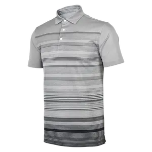 Polo da Golf Premium a righe Slim Fit ad asciugatura rapida con Logo personalizzato: abbigliamento sportivo di alta qualità più venduto per 2023
