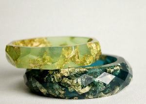 Bijoux TENDANCE Résine Acrylique Bracelet Bracelet Exagéré Éblouissant Multicolore Large Irrégulier Carré Acrylique Bracelets Femmes - Product Image 5