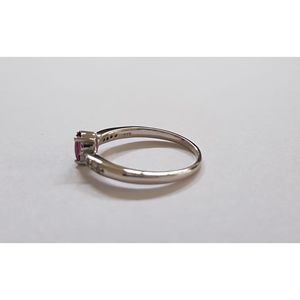 Shah Gems Women's Natural Rhodolite <b>Garnet</b> White Topaz <b>Ring</b> 925 Sterling <b>Silver</b> Oval Cut Engagement <b>Ring</b> Men's Jewelry Platinum - Product Image 3