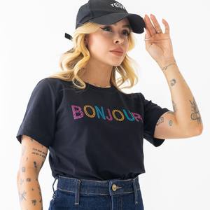 เสื้อยืดคอกลมคุณภาพพรีเมี่ยมแบบ100% พิมพ์ลายทึบสไตล์สตรีทไฮสตรีททำจากผ้าฝ้าย100%/ผ้าเทอร์รี่ - Product Image 3