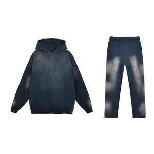 ชุดวอร์มผ้าคอตตอนน้ำหนักเบาขนาดใหญ่พิมพ์ลายพัฟแฟชั่นผ้าระบายเหงื่อชุดวอร์มสตรีทคุณภาพสูง - Product Image 4