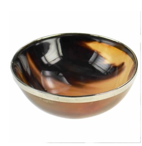 Tazón de cuerno de búfalo pequeño ultra brillante de 65mm hecho a mano con tazón decorativo Real Natural - Product Image 6