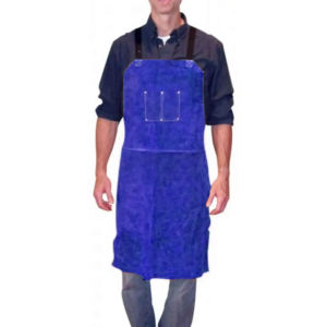 Delantal de soldadura de cuero de vaca oscuro de calidad superior, soldadores de trabajo de seguridad Industrial de cuero, delantales para resistente al calor y chispas - Product Image 6