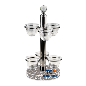 Porte-gobelets en verre incrusté de nacre deux couches porte-gobelets en verre MOP Ramadan Eid cadeaux par Thanh Cong Handicraft - Product Image 2