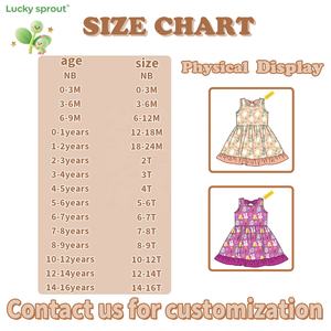 Gaun Anak Perempuan Tanpa Lengan Cetak Kustom Grosir Butik Musim Panas Gaun Bayi Perempuan Dengan Ikat Pita - Product Image 3