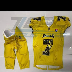 ชุดฟุตบอลอเมริกันพิมพ์ซับลิเมชันผ้าแห้งเร็วระบายอากาศได้12แผ่นผลิตในปากีสถาน - Product Image 1