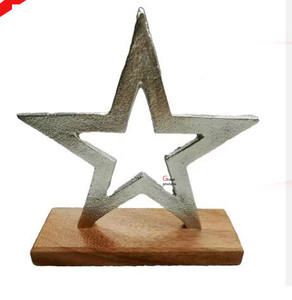 Objet décoratif à motif de feuille argenté, best-seller, pour la décoration d'hôtels et de restaurants - Product Image 2