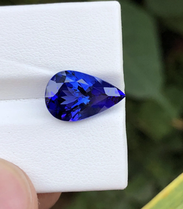 Tanzanita azul natural en forma de pera, corte facetado, piedra preciosa suelta para la fabricación de joyas. - Product Image 4