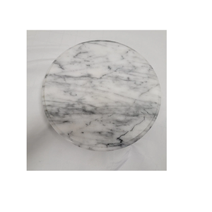 Lazy Susan en marbre et laiton avec cuillère à gâteau Organisateur de cuisine en marbre gris fabriqué à la main Lazy Susan pour la cuisine au meilleur prix - Product Image 2