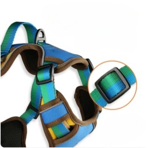 Adjustable Striped Nylon <b>Dog</b> <b>Harness</b> with Buckle Closure for <b>Medium</b> <b>Dogs</b> - Product Image 2