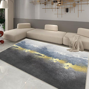 Alfombra de Terciopelo de Cristal Grande Personalizada, Antideslizante, con Base de Puntos, Diseño Abstracto, para Cuarto de Bebé o Niños - Product Image 1