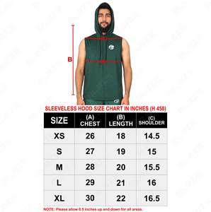 เสื้อแขนกุดมีฮู้ดสำหรับผู้ชายเสื้อผ้าออกกำลังกาย - Product Image 6