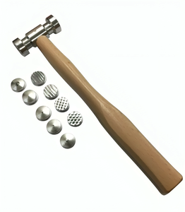 10-1/2 pouces 9-en-1 visages interchangeables texturant le métal formant le marteau de bijoux. - Product Image 2