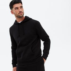 Sweats à capuche en polaire lourde surdimensionnés personnalisés manches longues sweat-shirt uni chaud pour hommes pull à capuche unisexe - Product Image 1