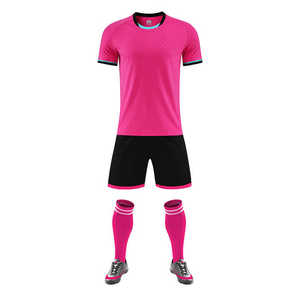 Venta al por mayor de uniformes de equipos de partido, uniformes de entrenamiento de fútbol para niños y adultos, trajes de fútbol de secado rápido de color sólido - Product Image 4