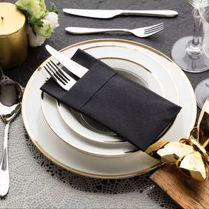 ผ้าเช็ดปากแบบใช้แล้วทิ้ง Airlaid ขนาด 16x16 นิ้ว 8 ทบ ผ้าเนื้อนุ่มคล้ายผ้าลินิน 2 ชั้น สำหรับงานจัดเลี้ยง ร้านอาหาร และใช้ในบ้าน ได้รับการรับรองจากสหรัฐอเมริกา - Product Image 2