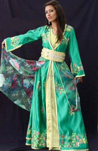 Light Weight Summer Wear <b>Kaftan</b> With Beautiful Embroidery, Lace and Beads Work - Product Image 1