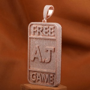 จี้เพชรโมอิสซาไนต์แบบคิวบา งานแฮนด์เมด ตัวอักษรเงินแท้ 925 ประดับเพชรระยิบระยับ สไตล์ฮิปฮอป สำหรับผู้ชาย ลดราคาพิเศษ - Product Image 3