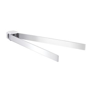 Panarea porta asciugamani da 35cm con cerniera per mobili da bagno in ottone cromato lucido o spazzolato con finitura cromata - Product Image 1