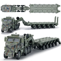 1/72 ölçekli Model seti plastik M1070 ağır ekipman araç tankı Transporter ordu traktör yarı römork zırhlı yapı taşı oyuncak