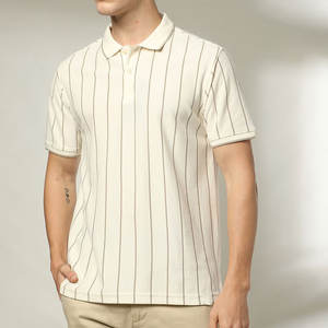 Manches courtes pour hommes pour polos Col rabattu contrasté Nouveau motif solide respirant tricoté Confortable pour polos pour - Product Image 1