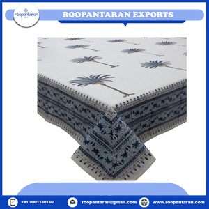 ผ้าปูโต๊ะทรงสี่เหลี่ยมผืนผ้าทำจากผ้าฝ้าย100% พิมพ์ลายดอกไม้สวยงามผ้าคลุมโต๊ะเป็นมิตรต่อสิ่งแวดล้อม - Product Image 2