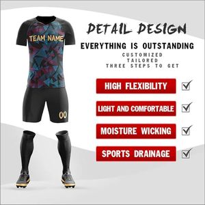 Uniforme de Fútbol Personalizado Unisex, Nuevo, para Entrenamiento Deportivo, Transpirable, de Manga Corta, Conjunto de Uniforme de Equipo - Product Image 3