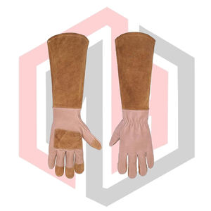 Guantes largos de cuero para jardinería y soldadura, guantes de trabajo de seguridad para hombres y mujeres, impermeables, resistentes a desgarros, transpirables, sin silicona - Product Image 5