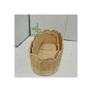 Whosale Bamboo Rattan Seagrass Kitchen Storage <b>Trays</b> - Product Image 3