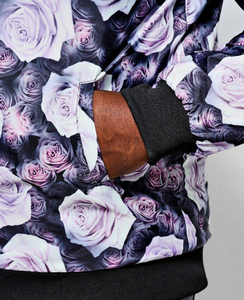 Veste universitaire en satin de laine 100% polyester de qualité supérieure Big Tall Black Rose Ombre Printed Bomber With Sublimation Technique - Product Image 4